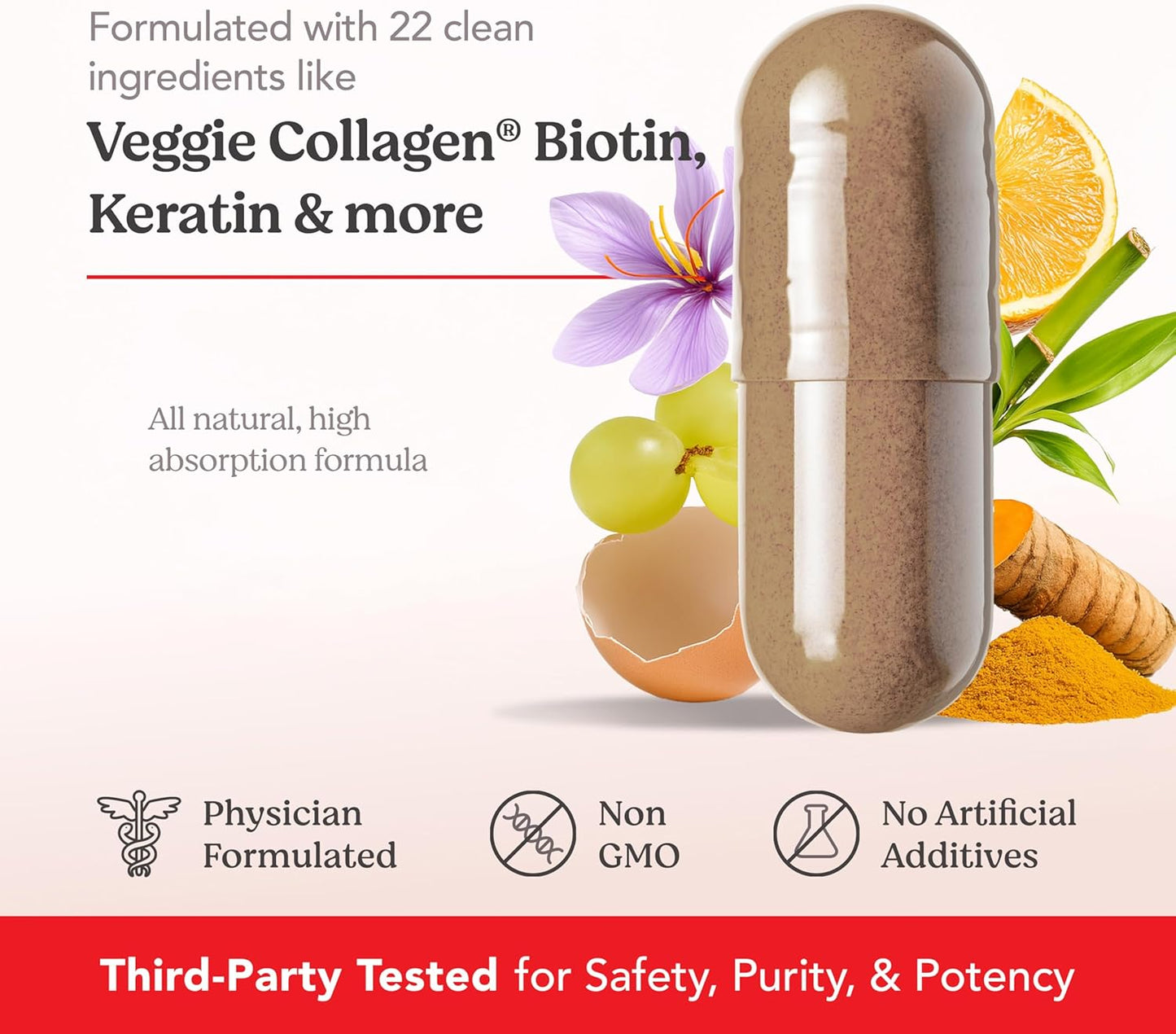 SKINtamin - Vegetarian Collagen Pills | 30 Capsules