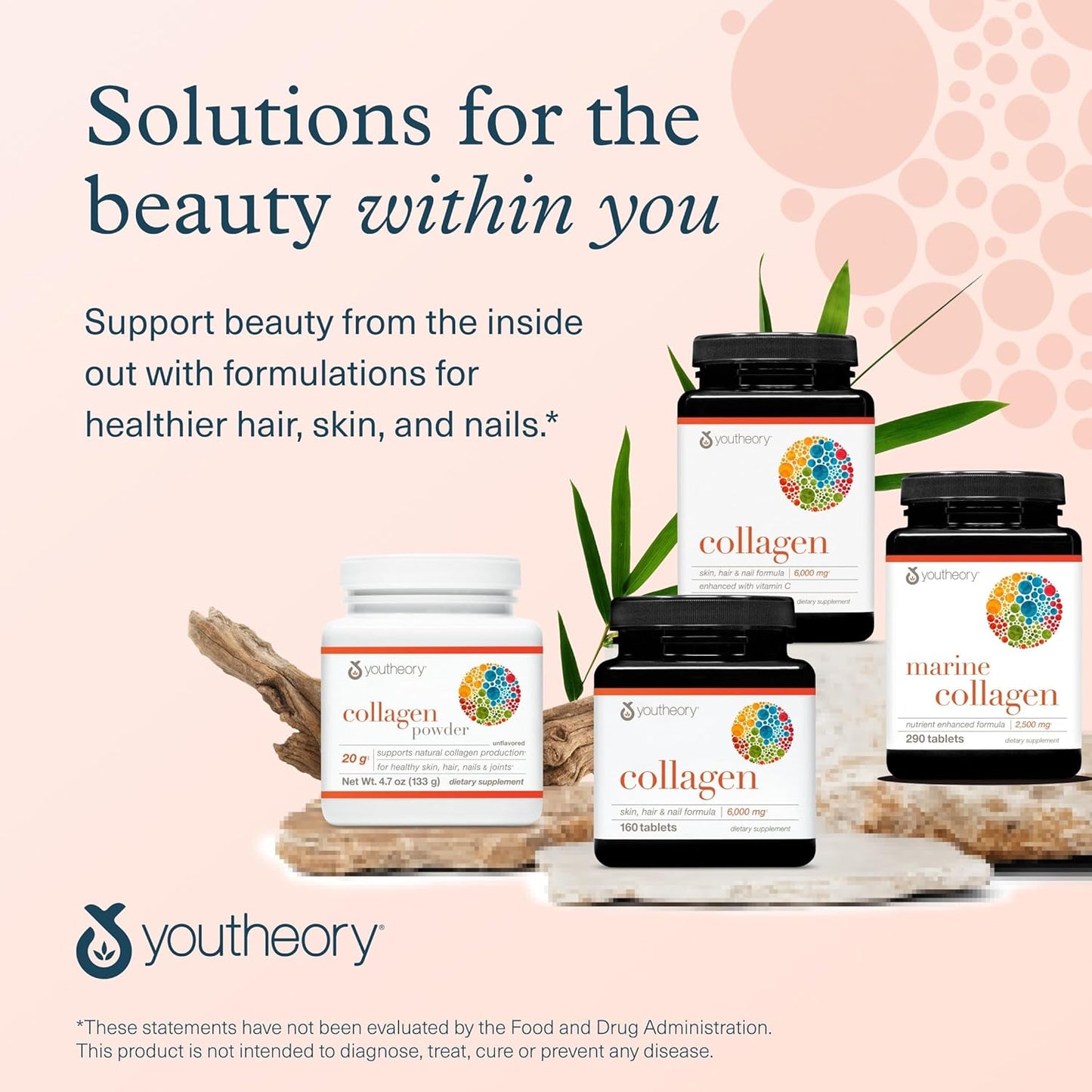 Youtheory - Advanced Collagen - 6,000 mg Hydrolyzed Collagen Peptides | 290 Tablets (48 Day Supply)