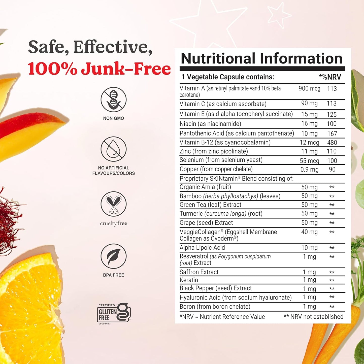 SKINtamin - Vegetarian Collagen Pills | 30 Capsules