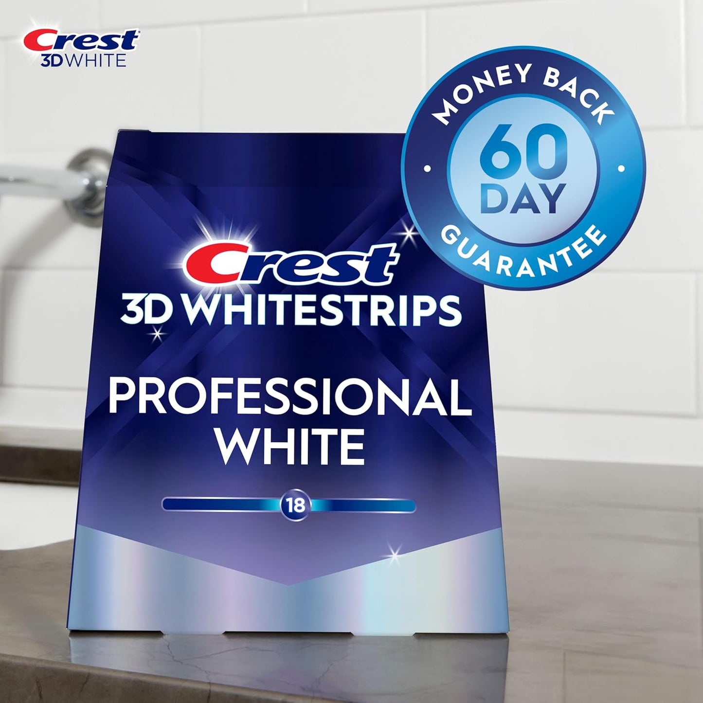 CREST 3D WHITESTRIPS PROFESSIONAL WHITE 20 TREATMENTS, 18 LEVELS WHITER