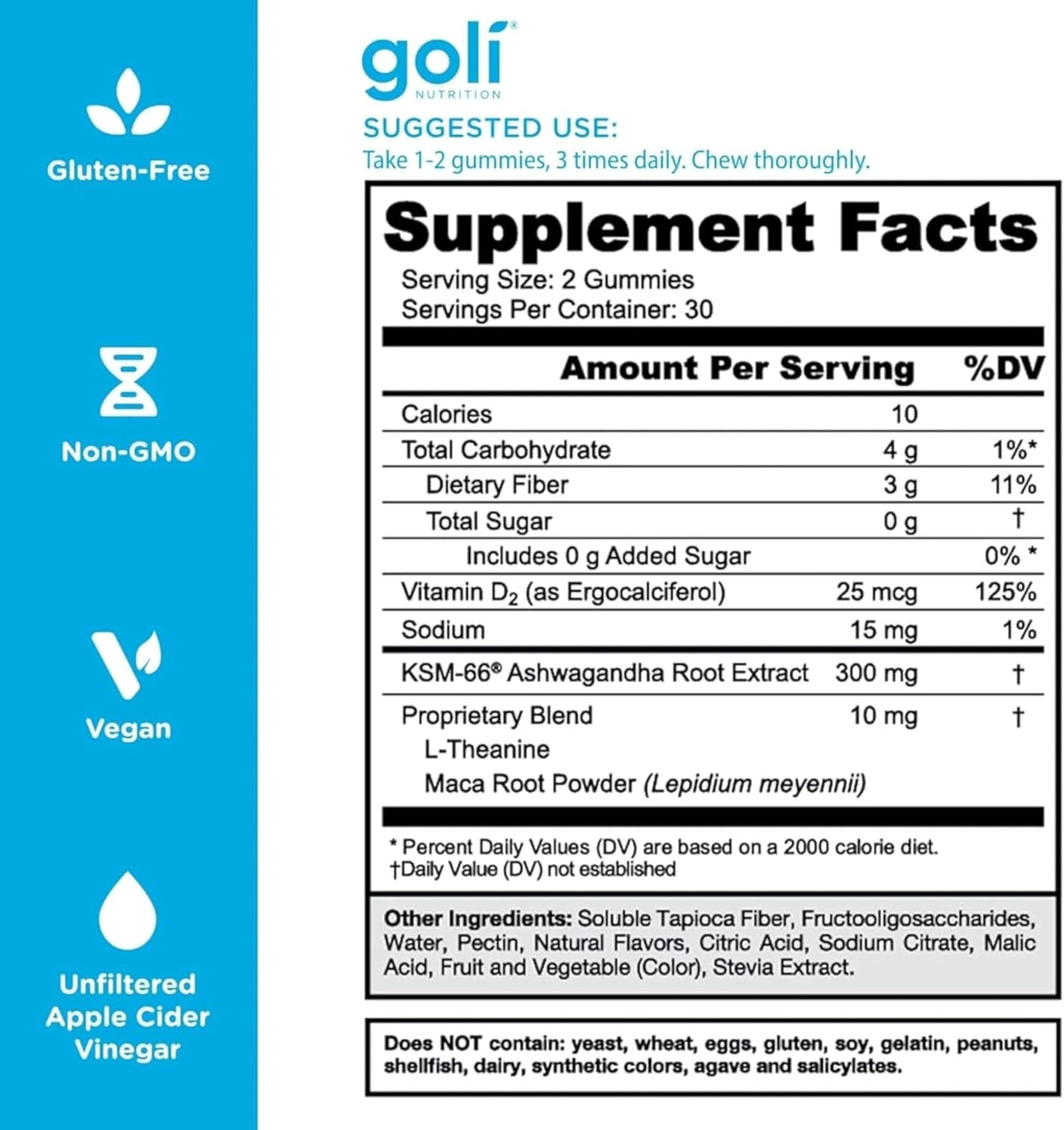 Goli Ashwagandha Gummies (Zero Sugar)