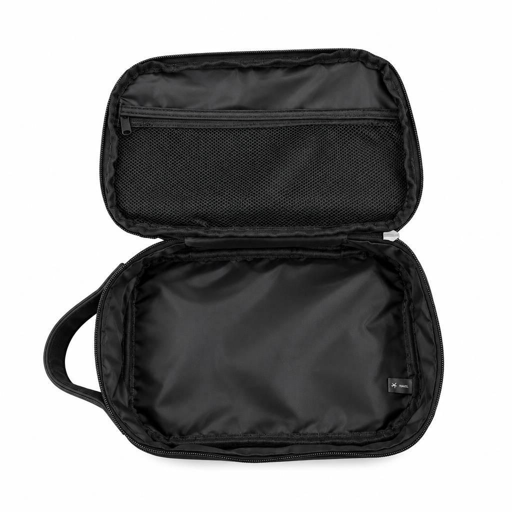 SEPHORA - Double Compartment Beauty & Makeup Black Pouch