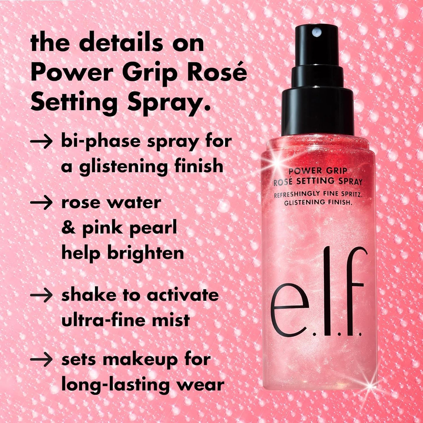 e.l.f - Power Grip Rosé Setting Spray | 80 mL