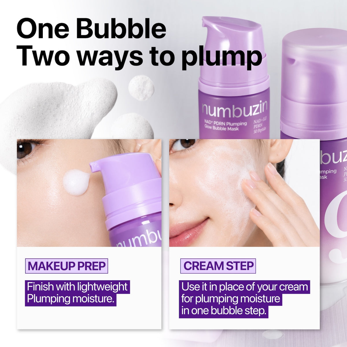 NUMBUZIN - No.9 NAD+ PDRN Plumping Skin Prep Bubble Mask | 85 mL