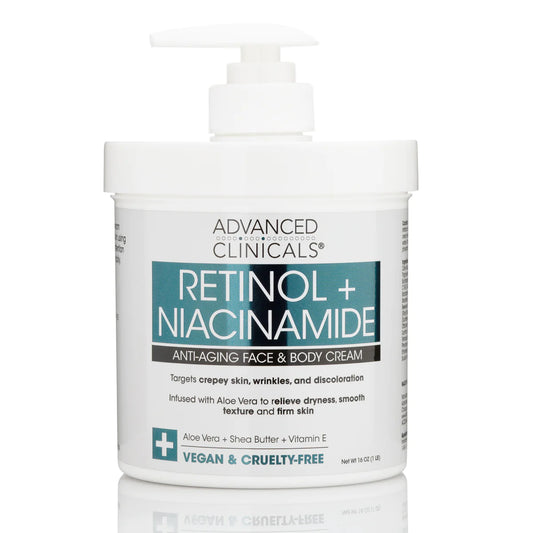 Advanced Clinicals - Retinol + Niacinamide Crepey Skin Cream | 454 g