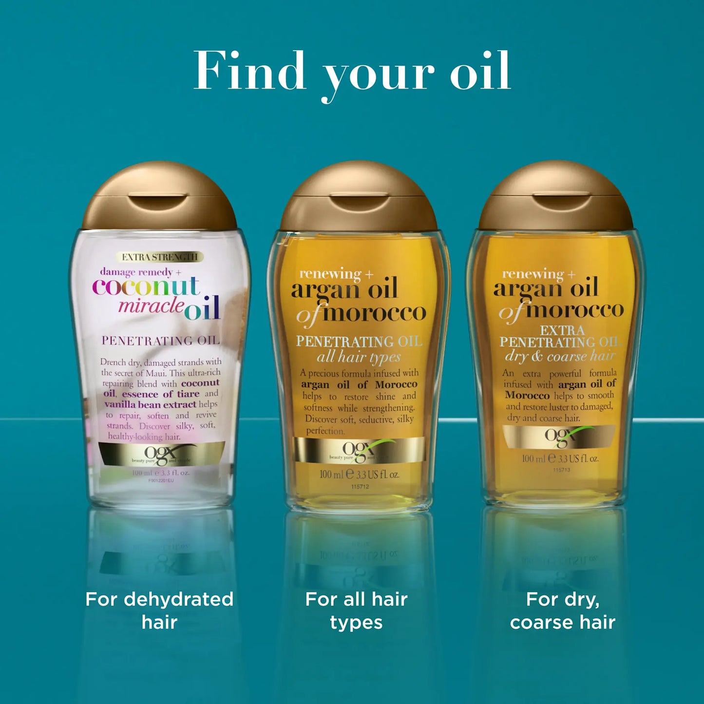 OGX -Extra Strength Damage Remedy + Coconut Miracle Oil Penetrating Hair Oil Treatment | 100 mL