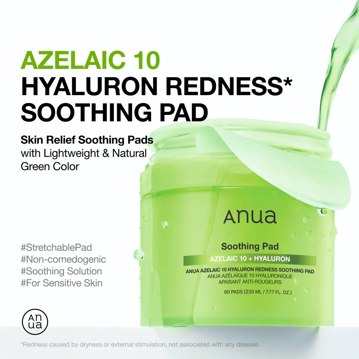 ANUA - Azelaic 10 Hyaluron Redness Soothing Pad