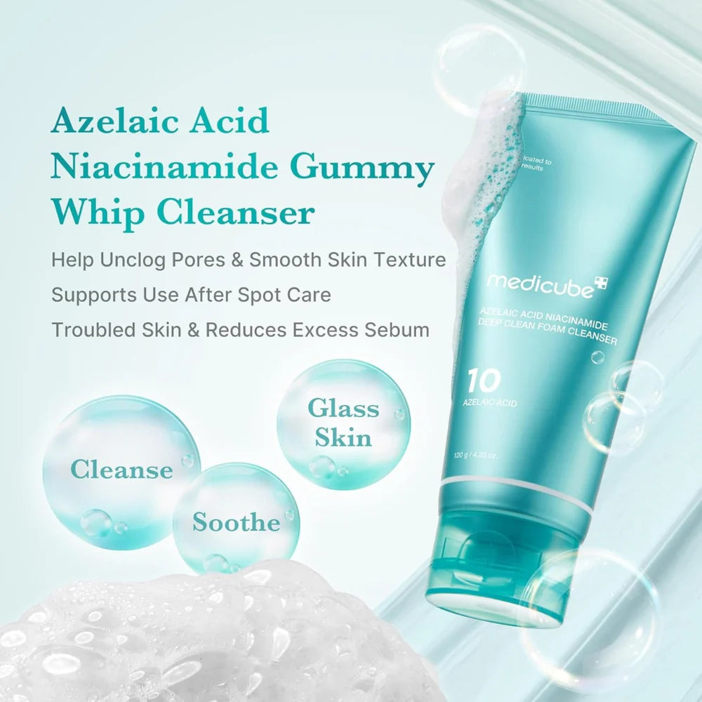 MEDICUBE - Azelaic Acid Niacinamide Deep Clean Foam Cleanser