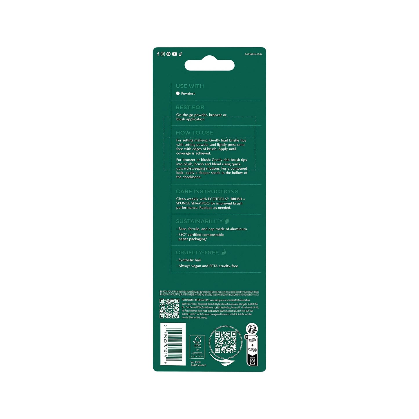 Ecotools - Brush Retractable Face Brush