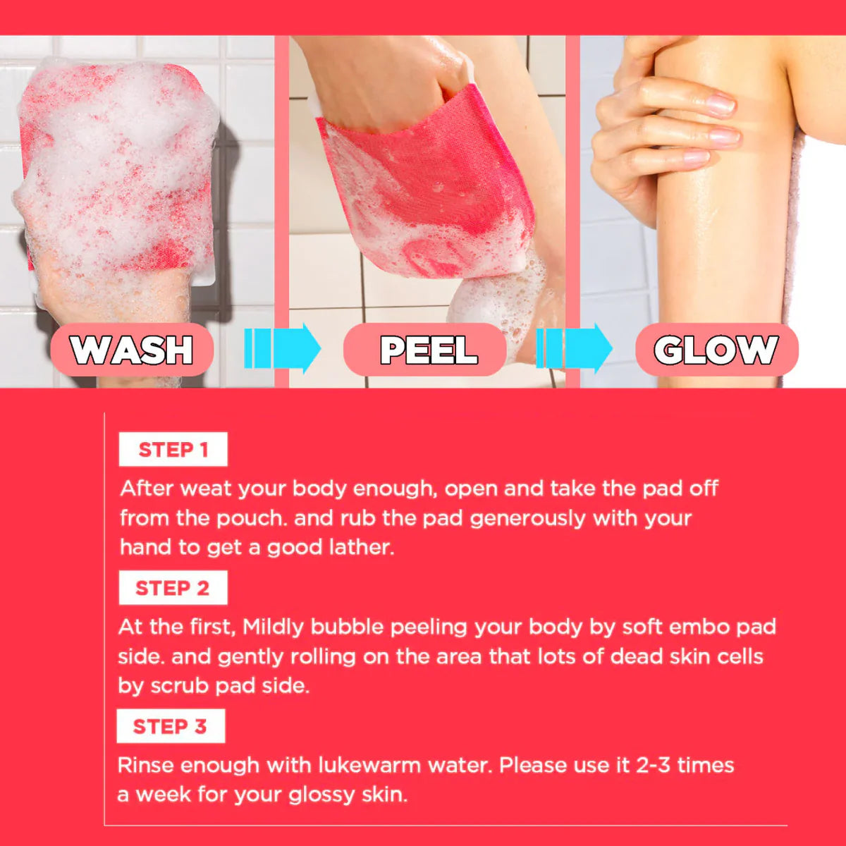 MOM'S BATH RECIPE - Body Peeling Pad - Strong Care