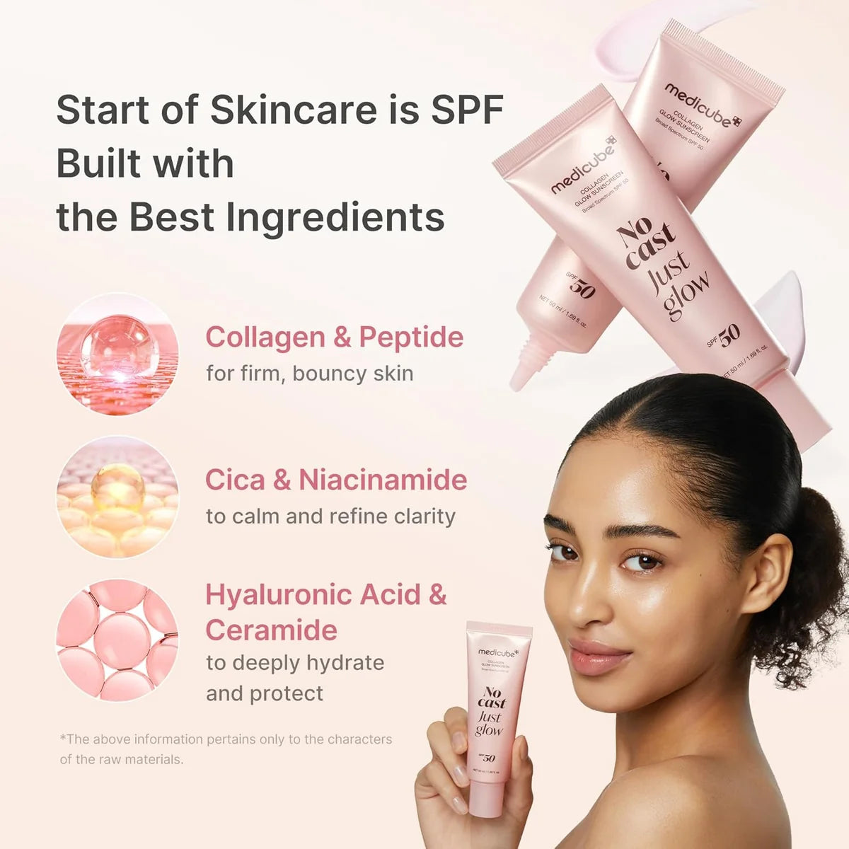 Medicube - No Cast Just Glow Collagen Sunscreen | SPF 50 | 50 mL