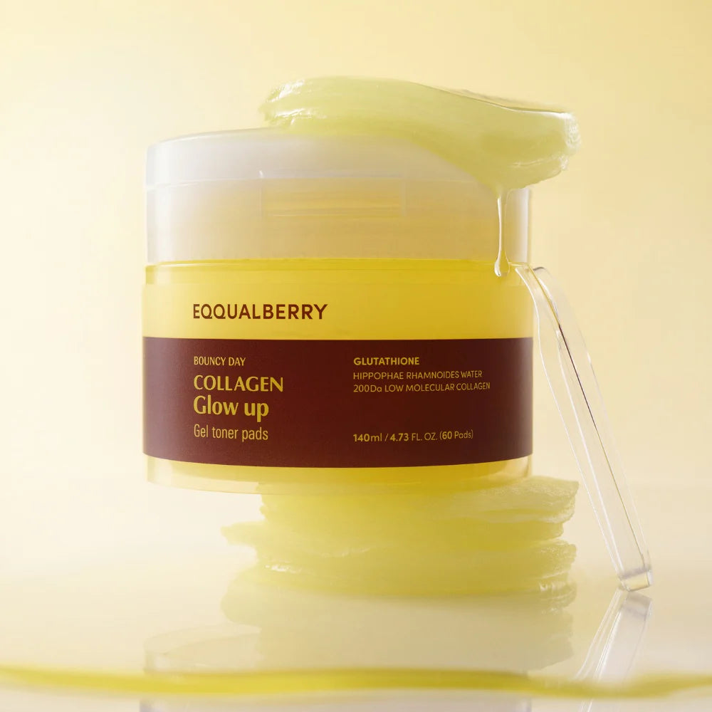 EQQUALBERRY - Collagen Glow Up Gel Toner Pads
