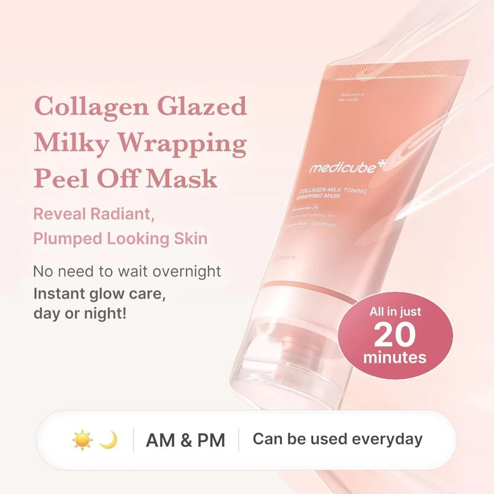MEDICUBE - Collagen Milk Toning Wrapping Mask