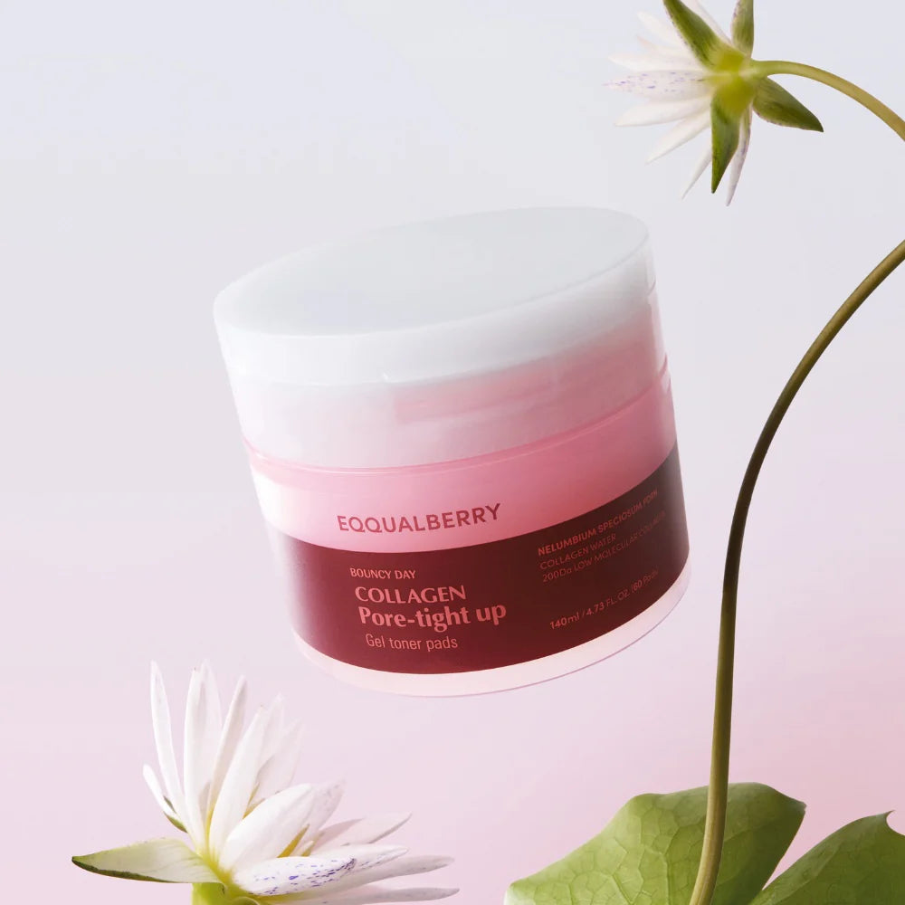 EQQUALBERRY - Collagen Pore-Tight Up Gel Toner Pads