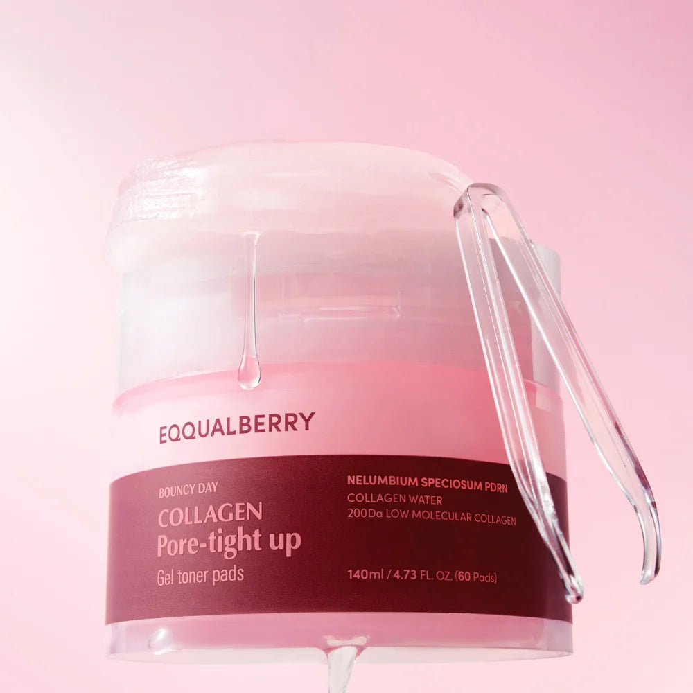 EQQUALBERRY - Collagen Pore-Tight Up Gel Toner Pads
