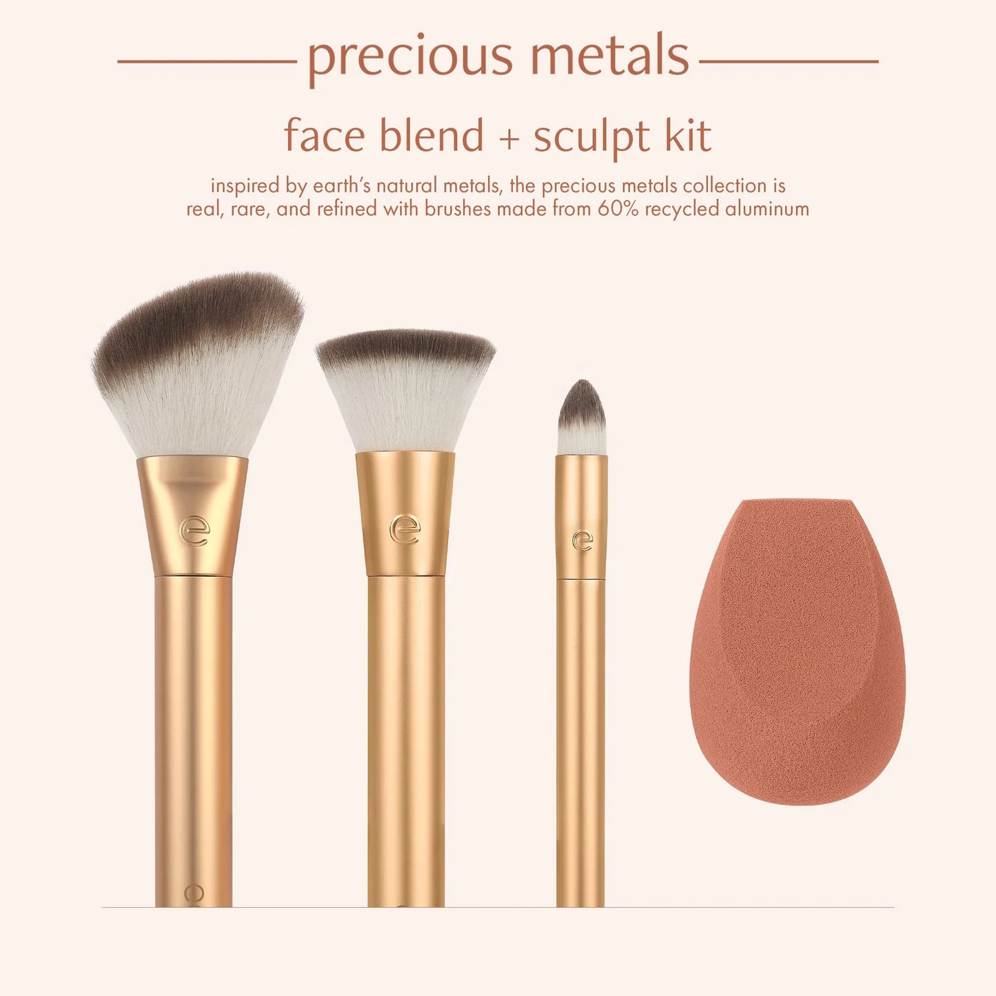 Ecotools - Precious Metal Face Blend And Sculpt Kit
