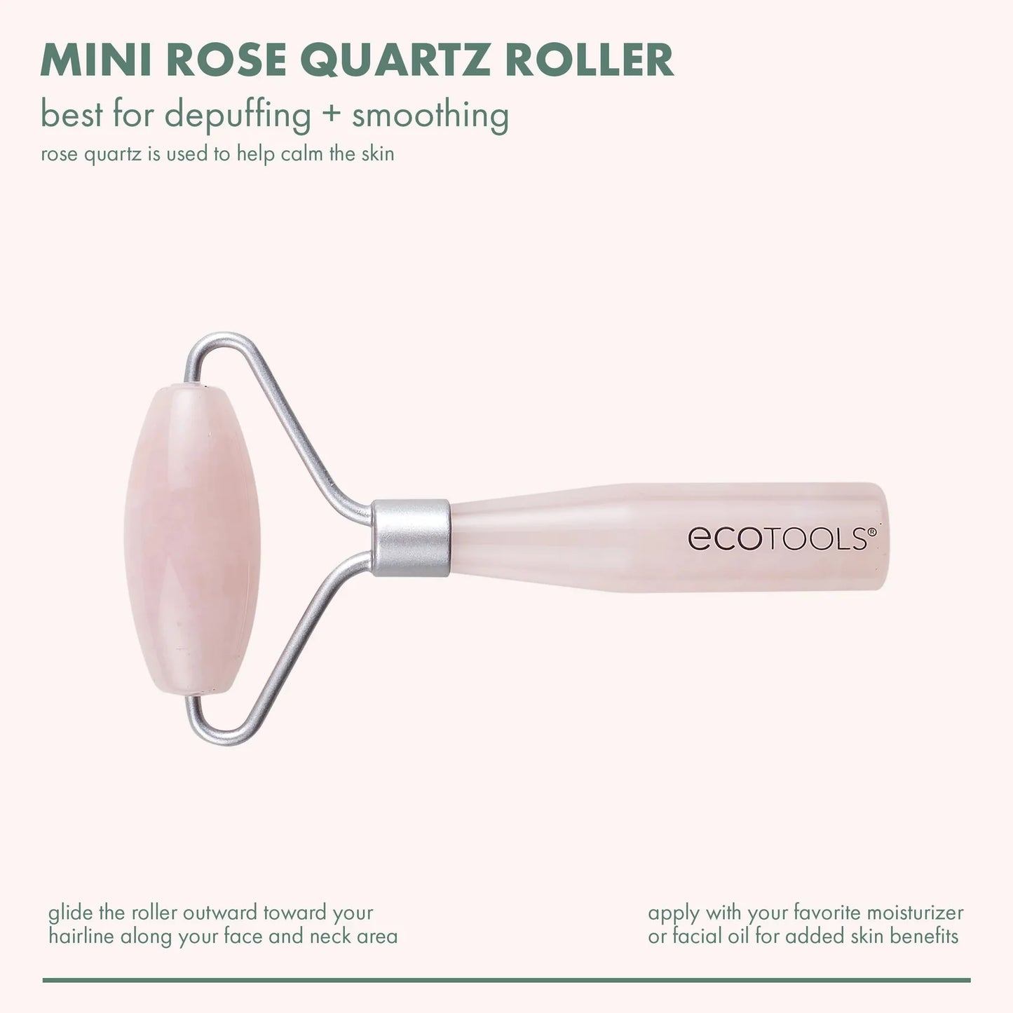 Ecotools - Mini Rose Quartz Facial Roller