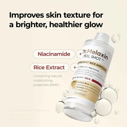 Dr.Melaxin - Peel Shot Exfoliating White Rice Ampoule | 80 ML