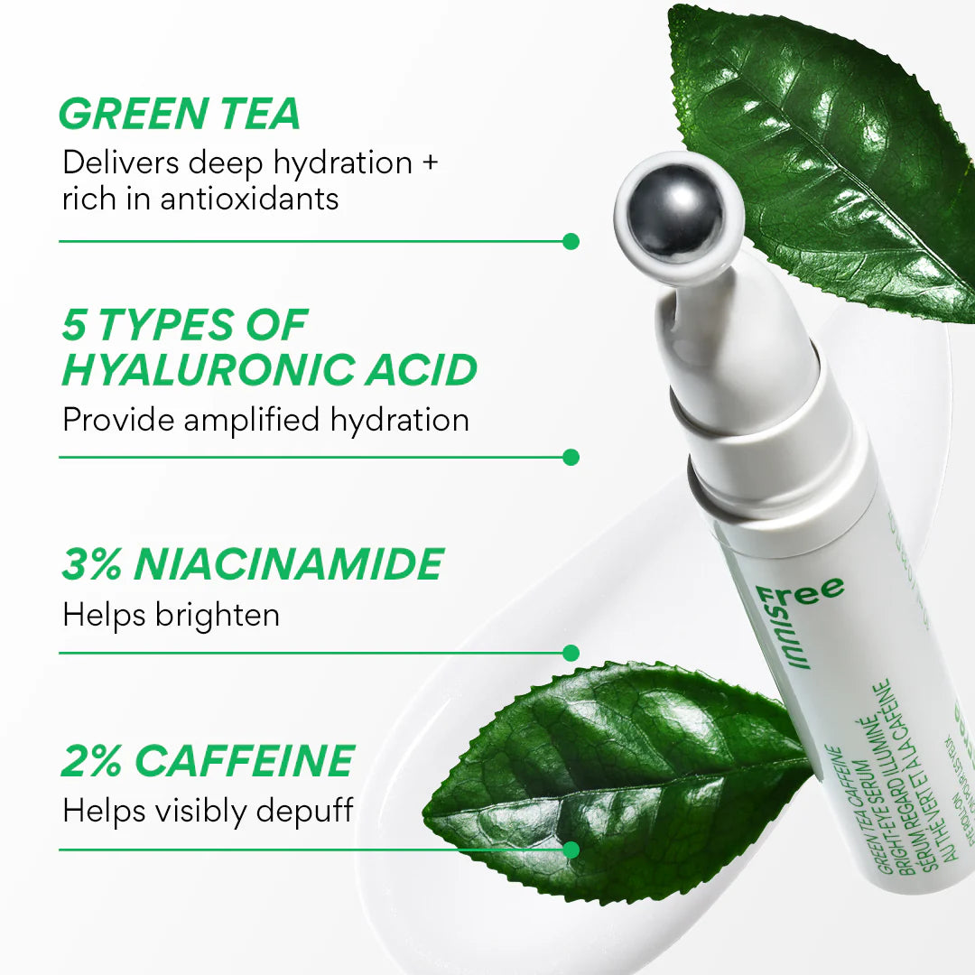 INNISFREE - GREEN TEA CAFFEINE BRIGHT-EYE SERUM | 10 ML