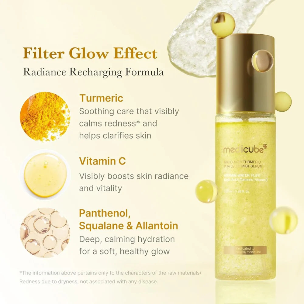 MEDICUBE - Kojic Acid Turmeric Vita Jelly Mist Serum