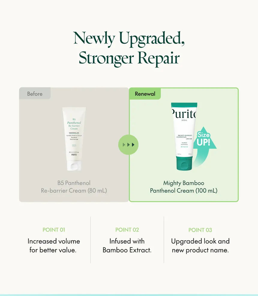 PURITO SEOUL - MIGHTY BAMBOO PANTHENOL CREAM | 100 ML