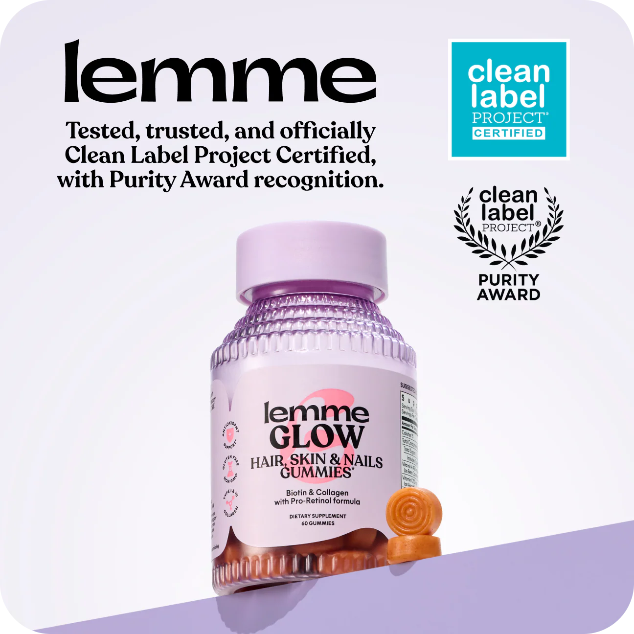 Lemme - Glow Collagen Gummies for Thick Hair