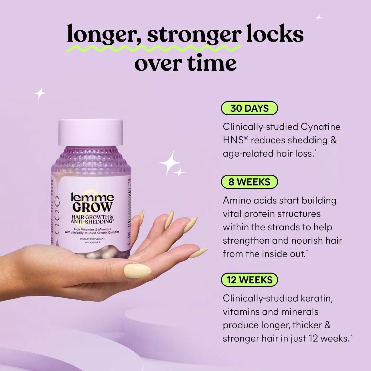 Lemme - Grow Hair Growth Capsules for Women | 60 Capsules