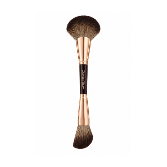 Charlotte Tilbury - AIRBRUSH FLAWLESS EASY SOFT BLUR BRONZER + BLUSHER BRUSH | ROSE GOLD & NIGHT CRIMSON