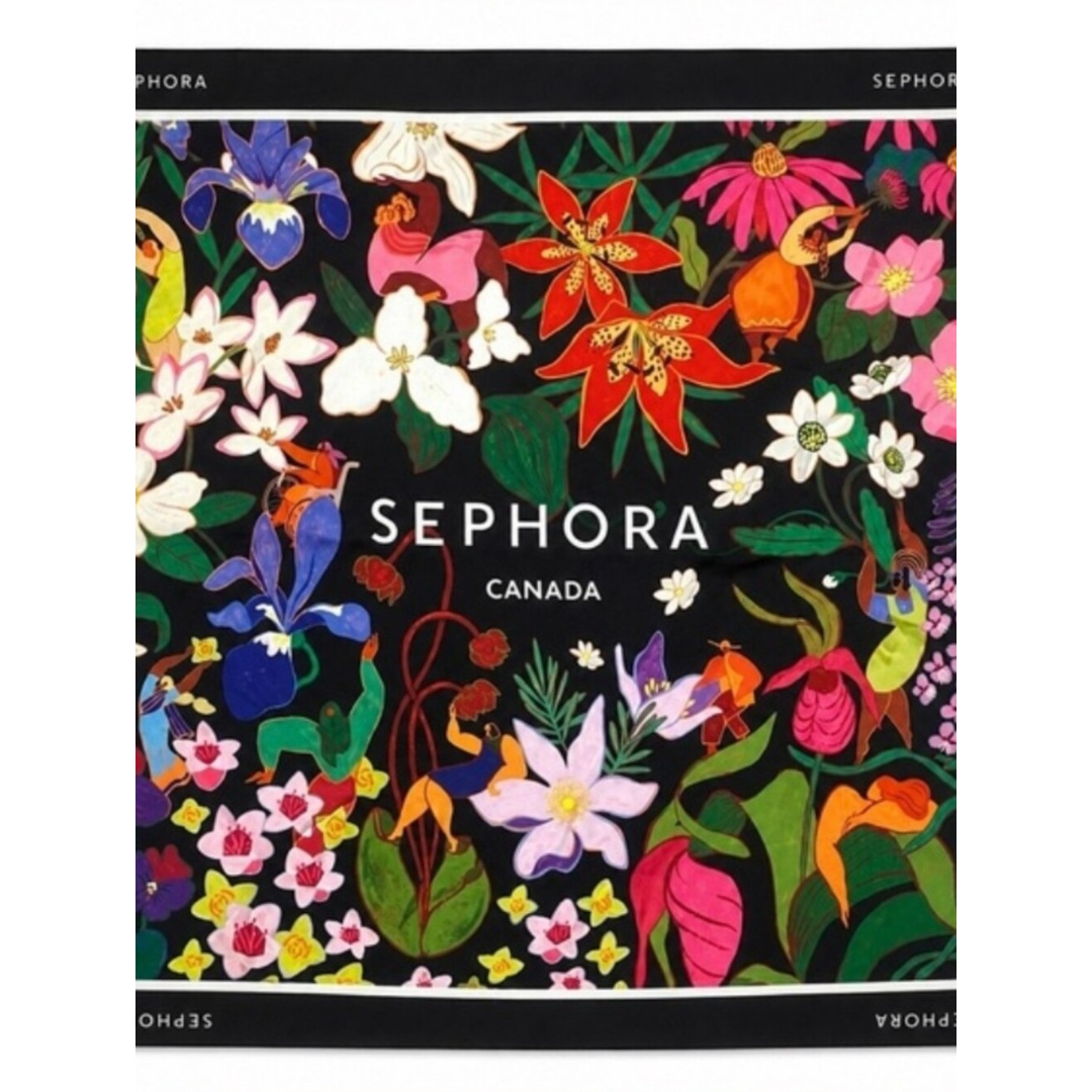 SEPHORA LIMITED EDITION RAFFIA TOTE WITH SCARF