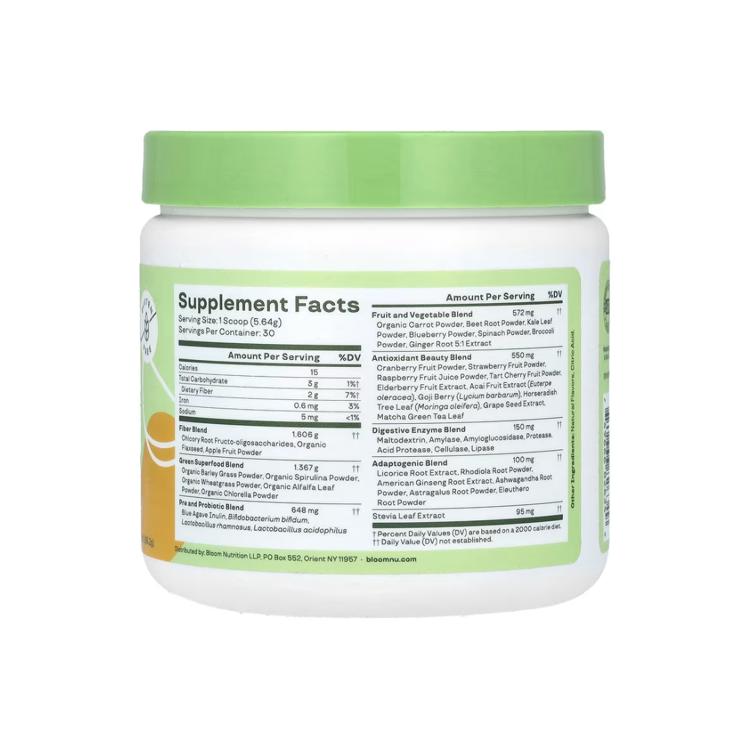 Bloom Nutrition - Greens & Superfoods | 30 Servings | Mango