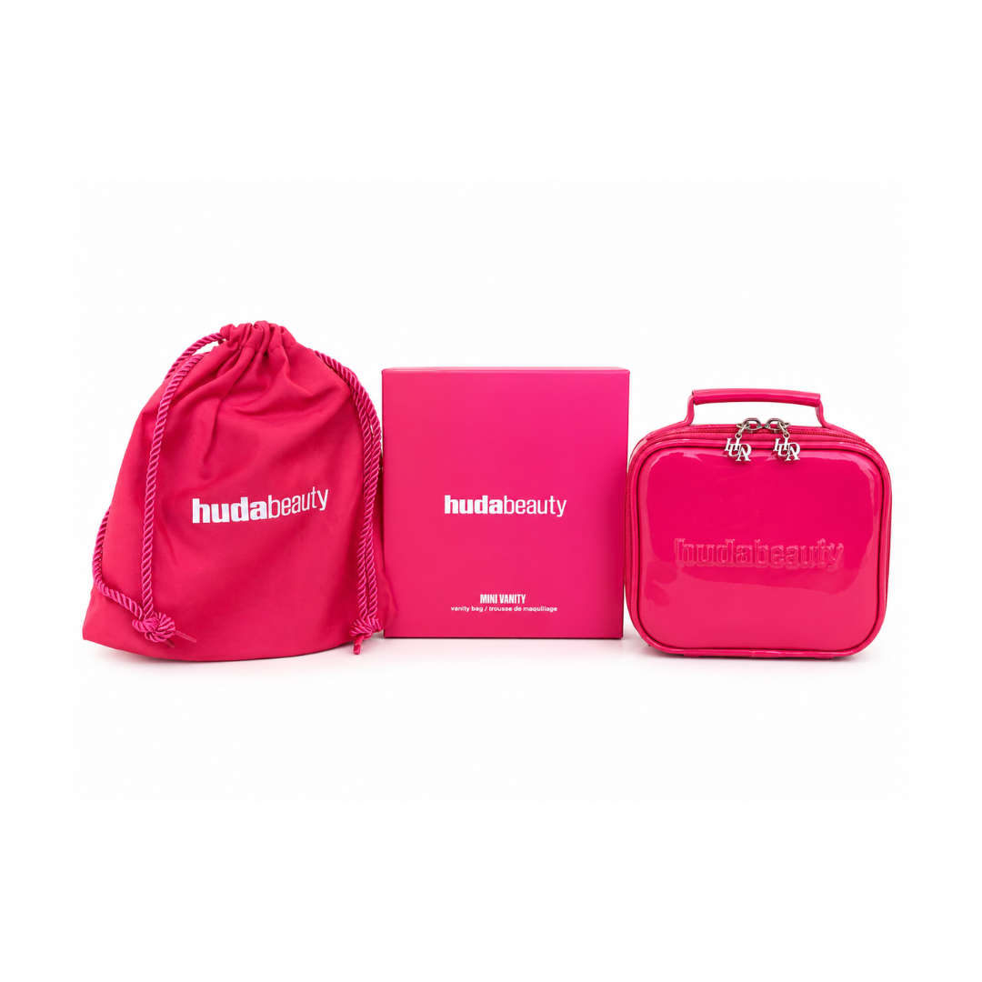 Huda Beauty - Pink Mini Vanity Bag with Compartments