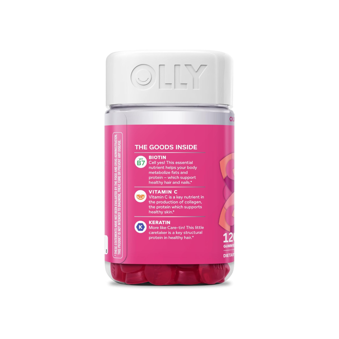 OLLY - Hair Skin and Nails Gummies - Undeniable Beauty | 120 Gummies