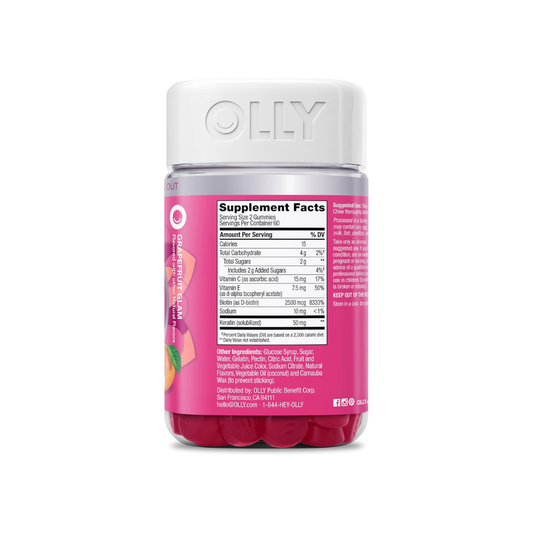 OLLY - Hair Skin and Nails Gummies - Undeniable Beauty | 120 Gummies