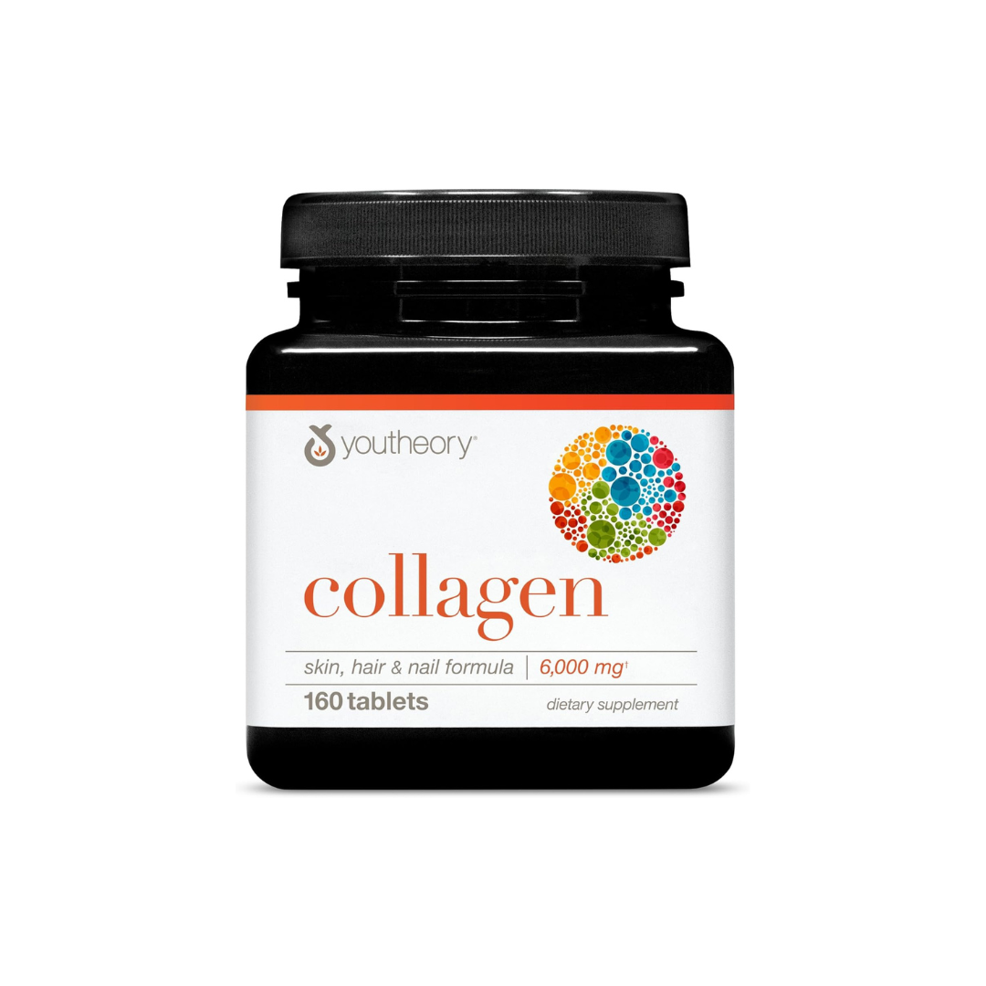 Youtheory - Advanced Collagen - 6,000 mg Hydrolyzed Collagen Peptides | 160 Tablets (26 Day Supply)