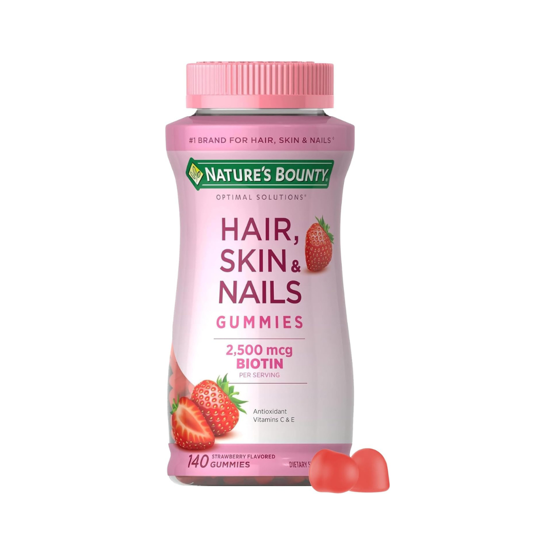 Nature's Bounty Hair, Skin & Nails with Biotin, Strawberry Gummies | 140 GUMMIES