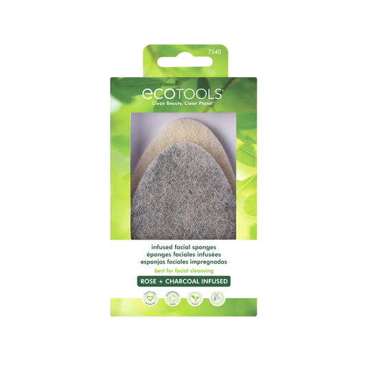 Ecotools - Bath Facial Sponges Characoal and Rose