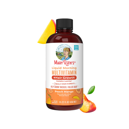 MARY RUTH'S - LIQUID MORNING MULTIVITAMIN + HAIR GROWTH | 450 ML | Peach Mango