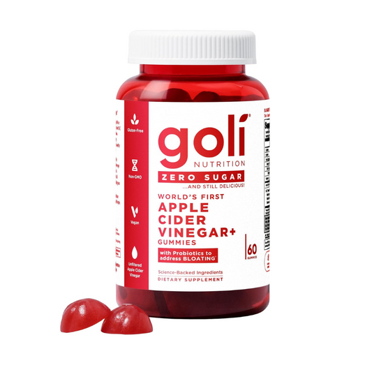 Goli - Apple Cider Vinegar Gummy Vitamins - Vitamins B9 & B12 | 60 gummies (ZERO SUGAR)
