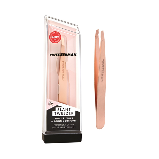 TWEEZERMAN - Stainless Steel Slant Tweezer | Rose Gold