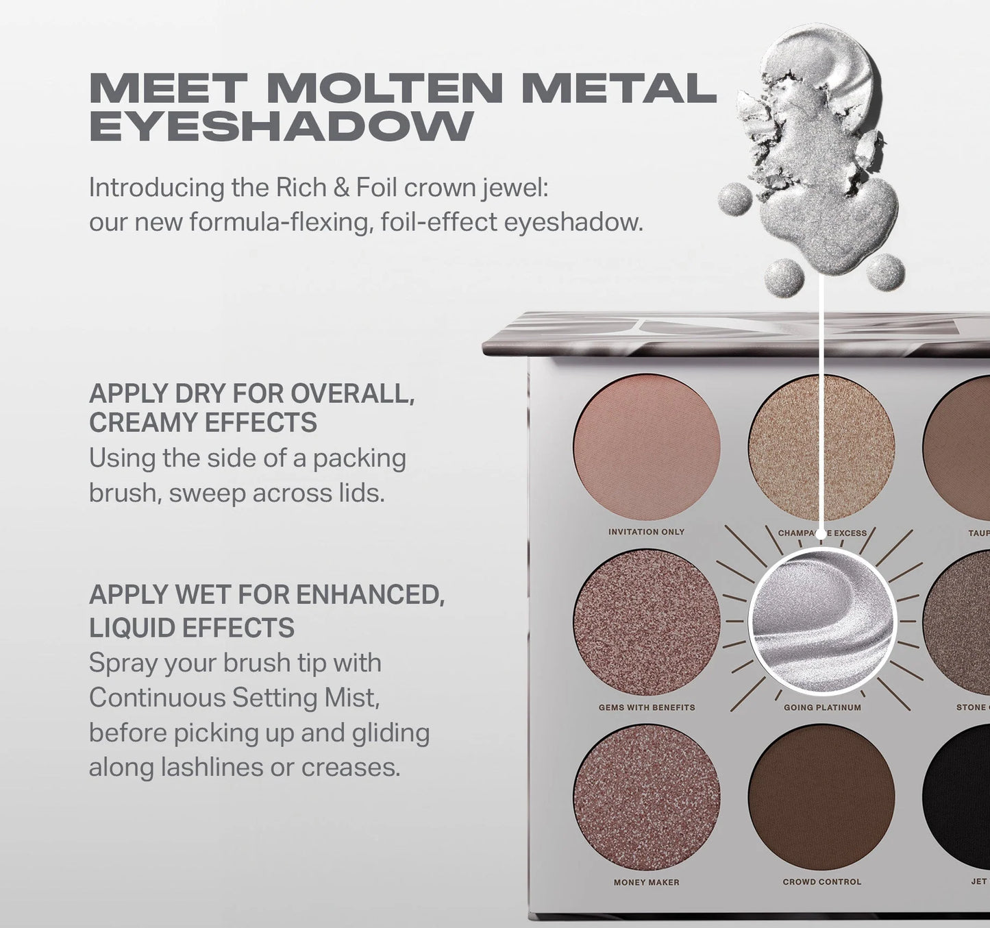 Morphe - Rich & Foiled Artistry Palette - Going Platinum