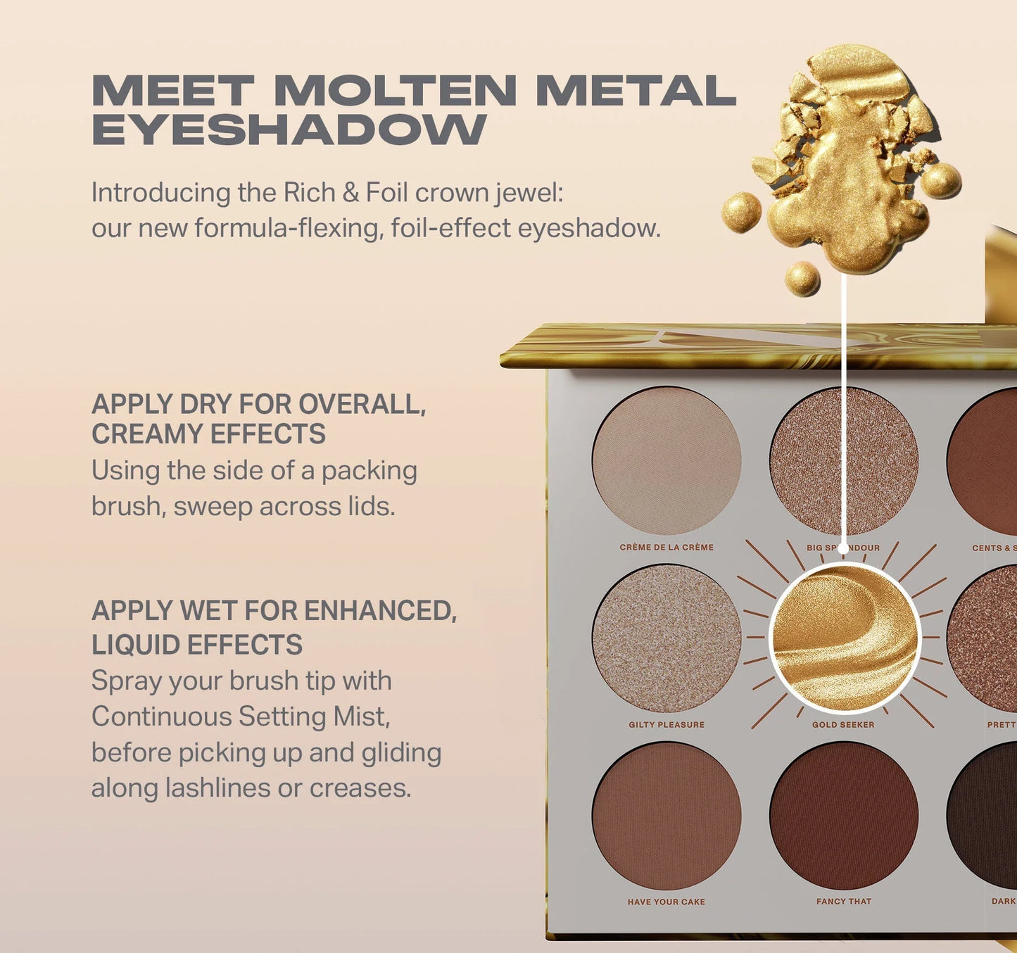 Morphe - Rich & Foiled Artistry Palette - Gold Seeker