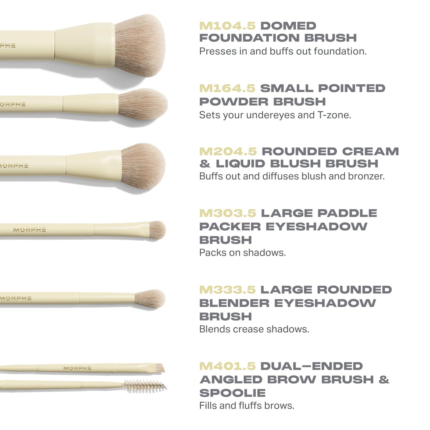 Morphe - Buttery Blends 6-Piece Travel Brush Set