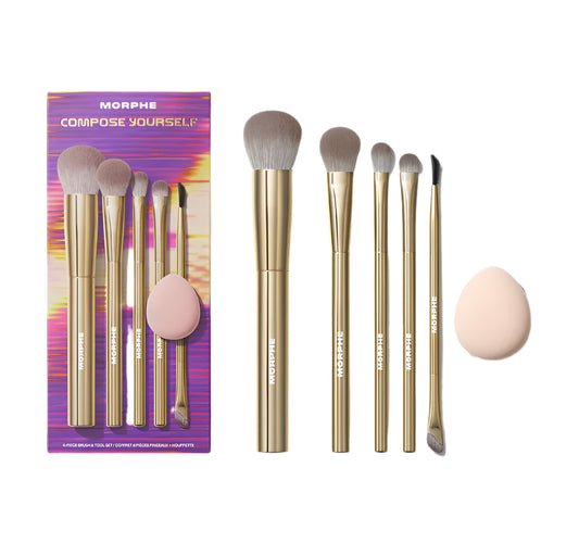 morphe - Compose Yourself 6-Piece Brush & Tool Set