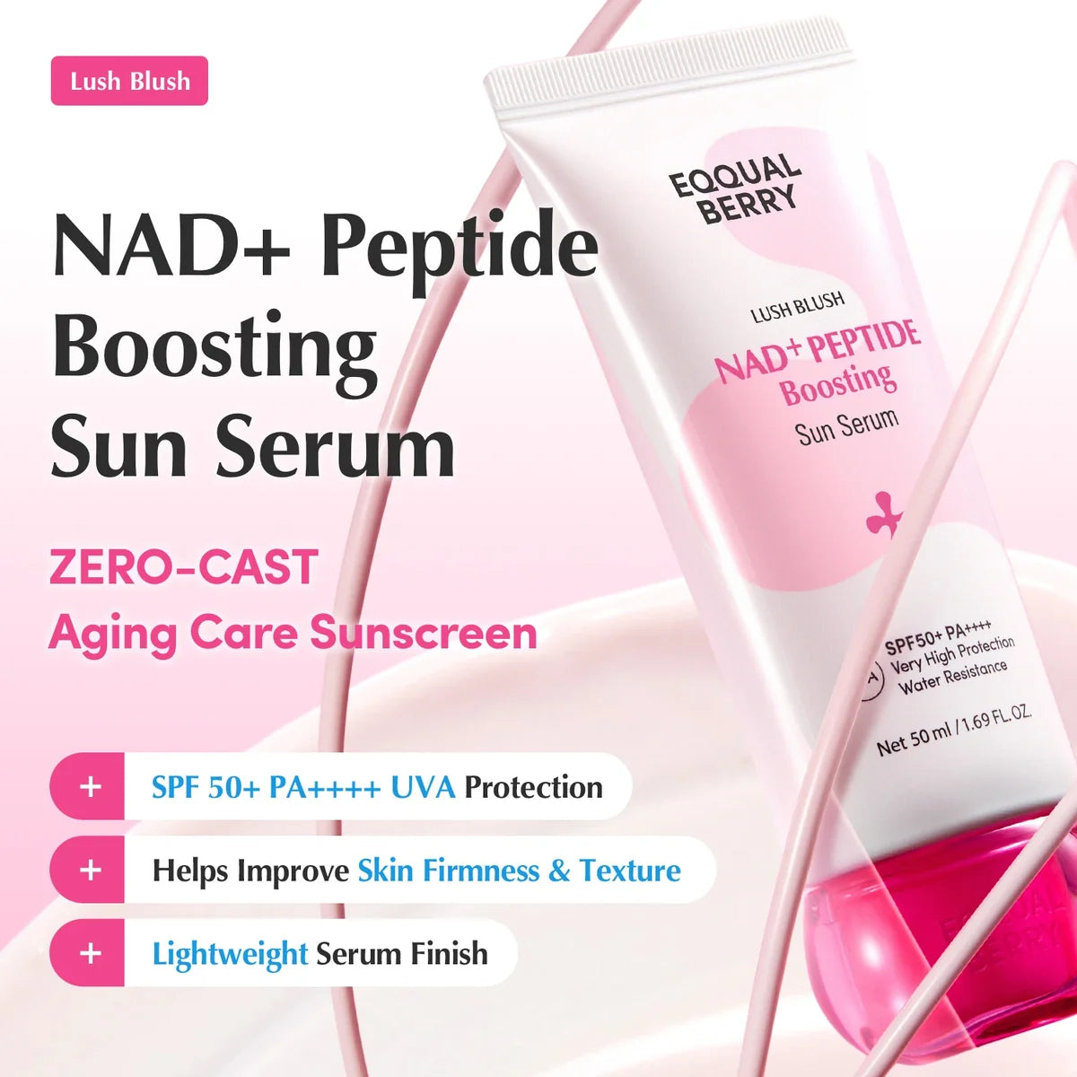 EQQUALBERRY - NAD+ PEPTIDE BOOSTING SUN SERUM | 50 ML