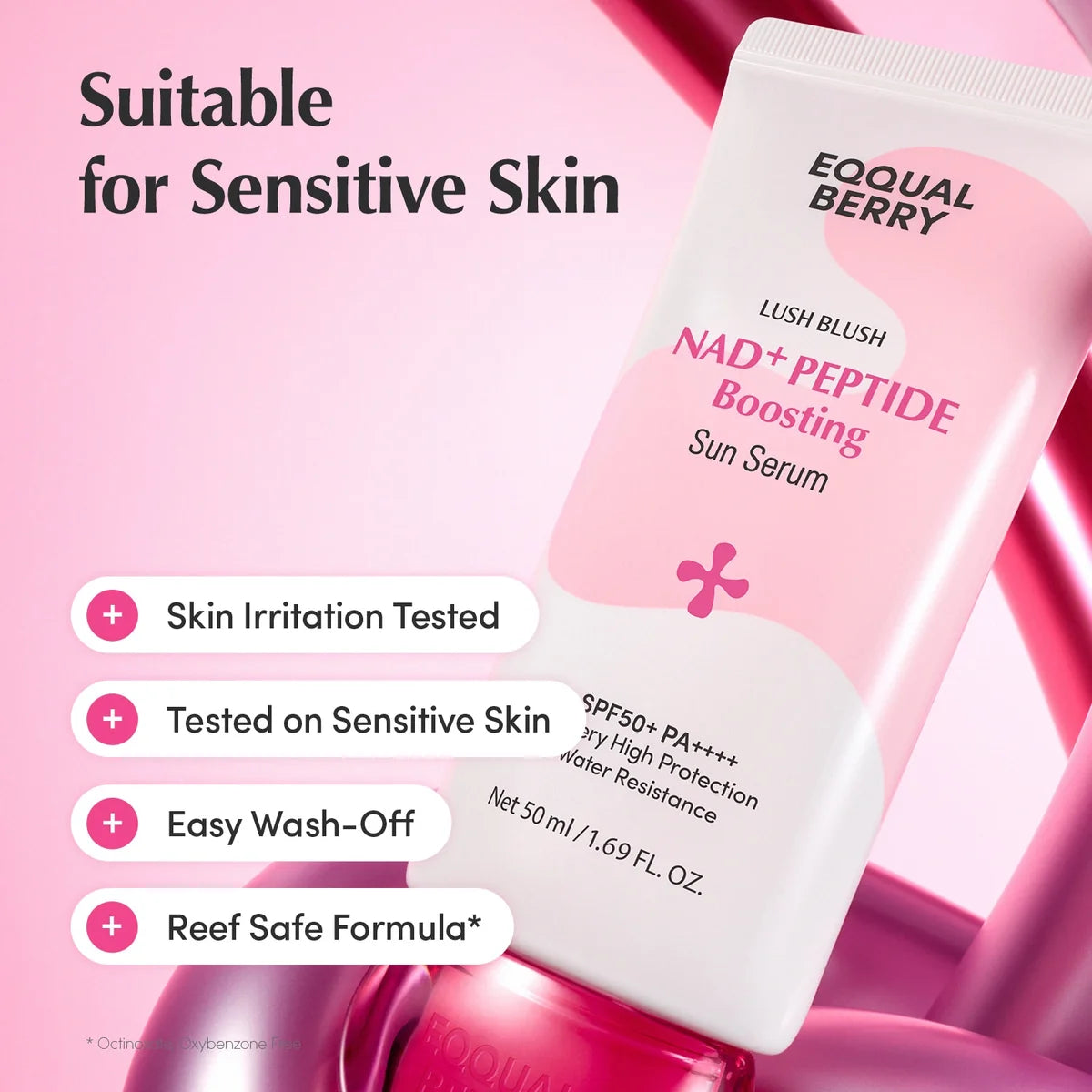 EQQUALBERRY - NAD+ PEPTIDE BOOSTING SUN SERUM | 50 ML