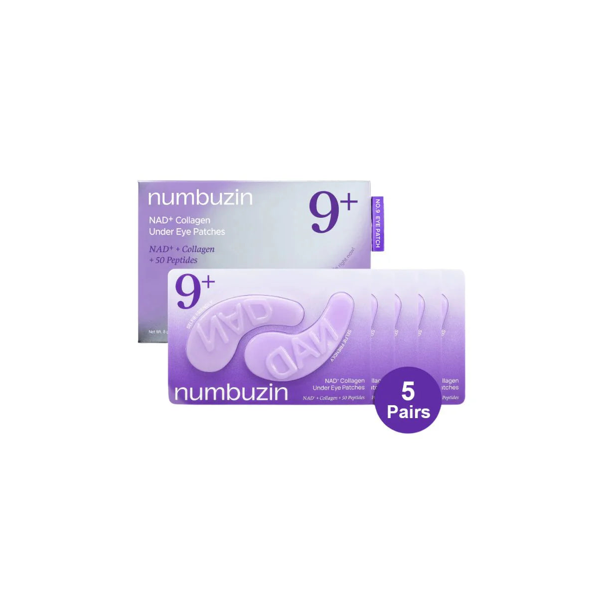 NUMBUZIN - No.9 Eye Patches, NAD+ Collagen | 5 Pairs