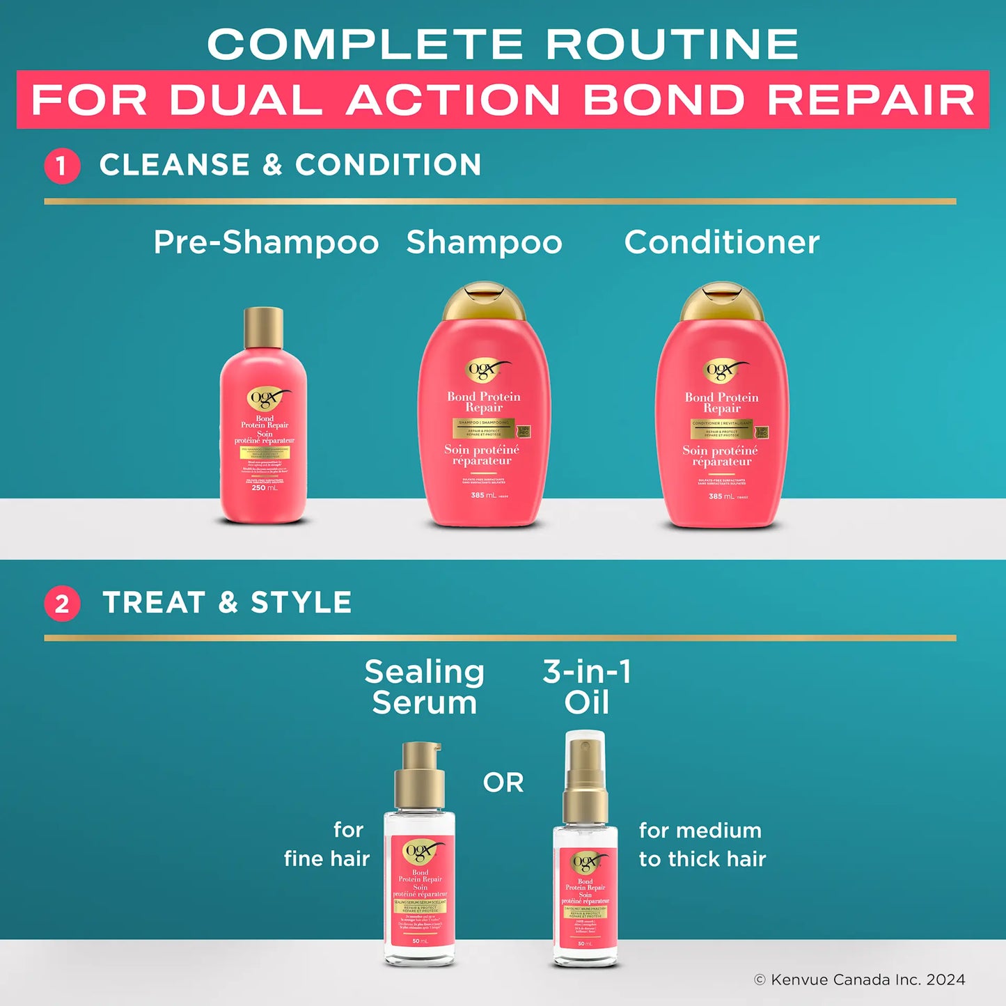 OGX - Repair & Protect Bond Protein Repair Pre-Shampoo | 250 mL