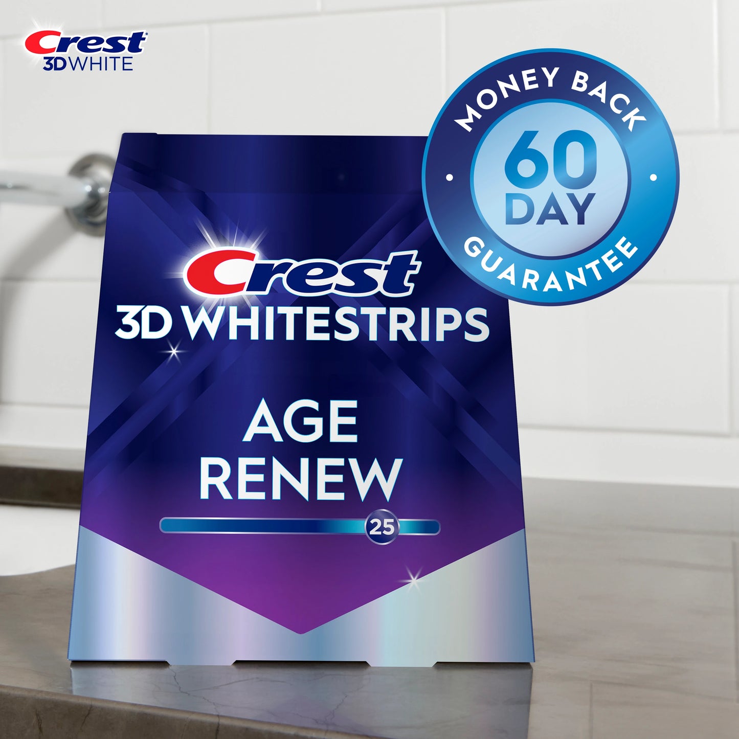 CREST 3D WHITESTRIPS AGE RENEW 21 TREATMENTS, 28 LEVELS WHITER