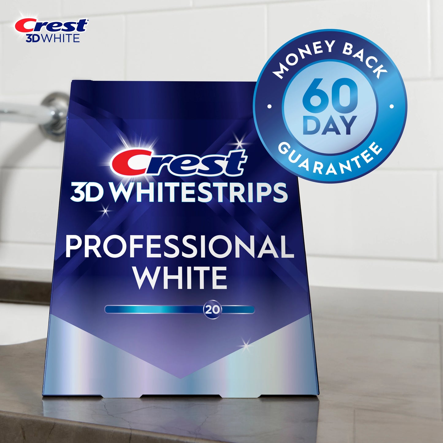 CREST 3D WHITESTRIPS PROFESSIONAL WHITE 22 TREATMENTS, 20 LEVELS WHITER