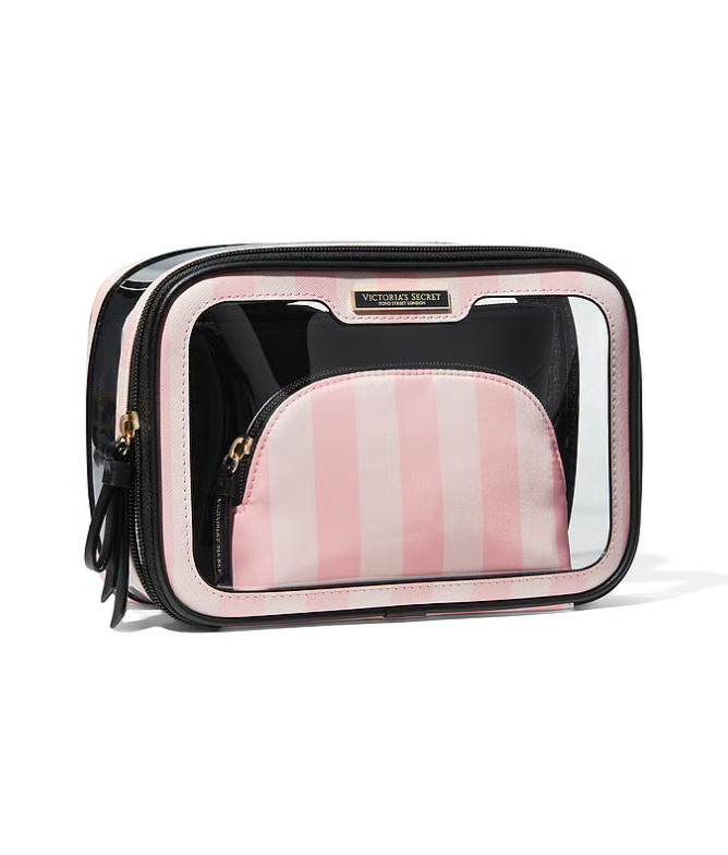 Victoria's Secret - 3-Piece Makeup Bag | Iconic Stripe